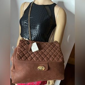 I medici firenze suede quilted chain crossbody bag